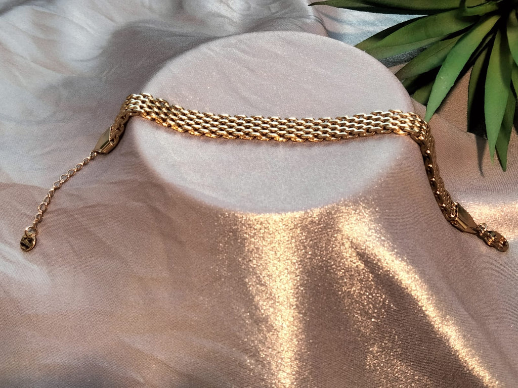 Golden Weave Chain Bracelet