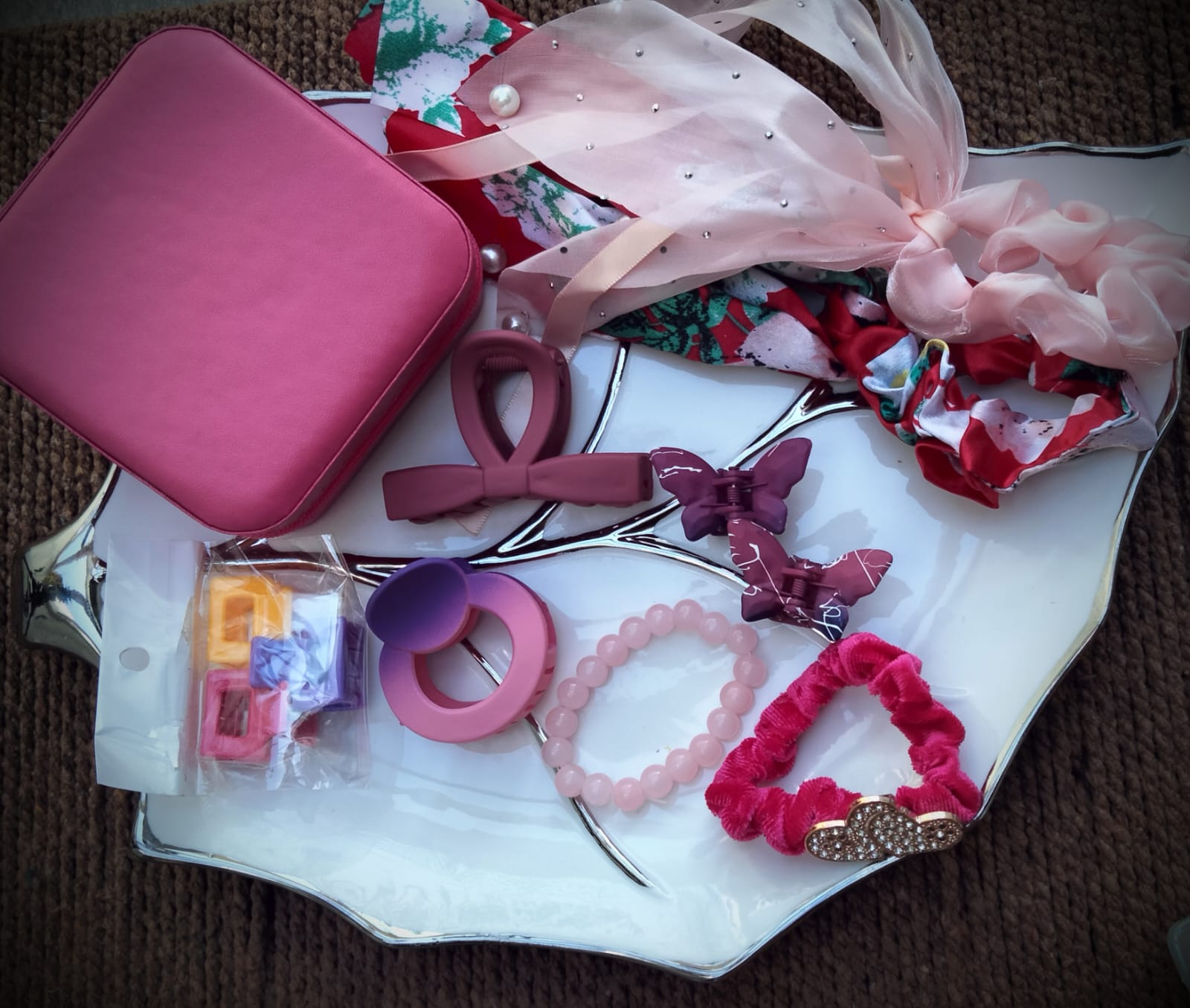 Pink Bloom Hair Set