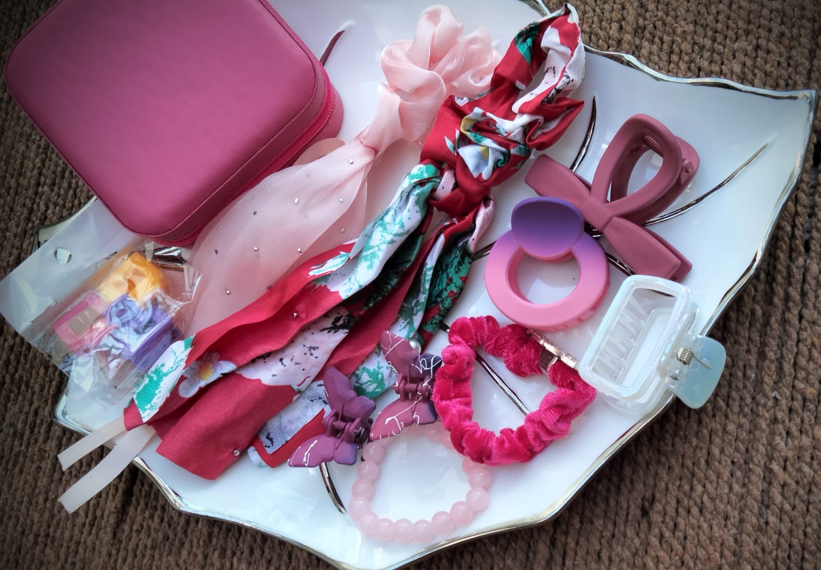 Pink Bloom Hair Set